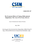 Cover page: The Economic Effects of Vintage Differentiated Regulations: The Case of New Source Review