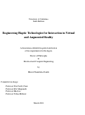 Cover page: Engineering Haptic Technologies for Interaction in Virtual and Augmented Reality