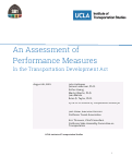 Cover page: An Assessment of Performance Measures in the Transportation Development Act