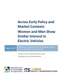 Cover page: Across Early Policy and Market Contexts Women and Men Show Similar Interest in Electric Vehicles