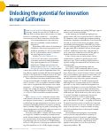 Cover page: Unlocking the potential for innovation in rural California