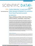 Cover page: Carbon Monitor, a near-real-time daily dataset of global CO2 emission from fossil fuel and cement production