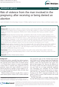 Cover page: Risk of violence from the man involved in the pregnancy after receiving or being denied an abortion