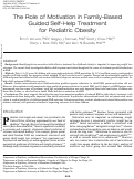 Cover page: The Role of Motivation in Family-Based Guided Self-Help Treatment for Pediatric Obesity