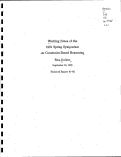 Cover page: Working notes of the 1991 spring symposium on constraint-based reasoning