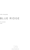 Cover page: Blue Ridge