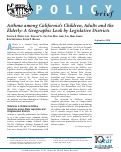 Cover page: Asthma among California's Children, Adults and the Elderly: A Geographic Look by Legislative Districts