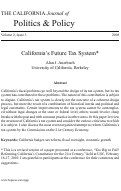 Cover page: California's Future Tax System
