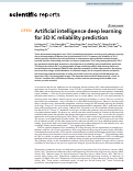 Cover page: Artificial intelligence deep learning for 3D IC reliability prediction