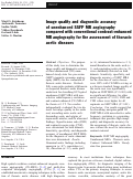 Cover page: Image quality and diagnostic accuracy of unenhanced SSFP MR angiography compared with conventional contrast-enhanced MR angiography for the assessment of thoracic aortic diseases