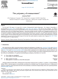 Cover page: The polysemy of measurement