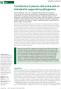 Cover page: Contribution of plasma cells and B-cells to hidradenitis suppurativa pathogenesis