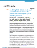 Cover page: Enabling FAIR data in Earth and environmental science with community-centric (meta)data reporting formats