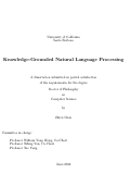 Cover page: Knowledge-Grounded Natural Language Processing