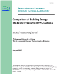 Cover page: Comparison of Building Energy Modeling Programs: HVAC Systems