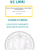 Cover page: Review of the Research on Instruction of Limited English Proficient Students: A Report to the California Legislature