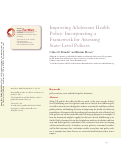 Cover page: Improving Adolescent Health Policy: Incorporating a Framework for Assessing State-Level Policies