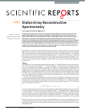 Cover page: Etalon Array Reconstructive Spectrometry