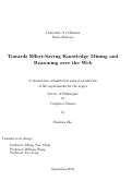 Cover page: Towards Effort-Saving Knowledge Mining and Reasoning over the Web