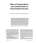 Cover page: Effects of Treatment History and Centralized Intake on Drug Treatment Outcomes