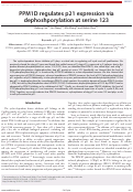 Cover page: PPM1D regulates p21 expression via dephoshporylation at serine 123