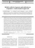 Cover page: Relative effects of grazers and nutrients on seagrasses: a meta-analysis approach