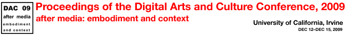 Digital Arts and Culture 2009 banner
