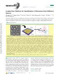 Cover page: A Label-Free Platform for Identification of Exosomes from Different Sources.
