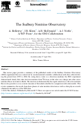 Cover page: The Sudbury Neutrino Observatory