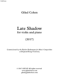 Cover page: Late Shadow