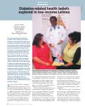 Cover page: Diabetes-related health beliefs explored in low-income Latinos