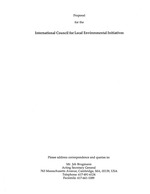 Cover page of Proposal for the International Council for Local Environmental Initiatives