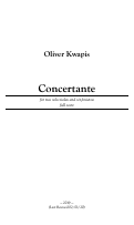 Cover page: Concertante