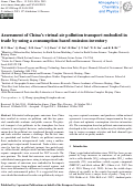 Cover page: Assessment of China's virtual air pollution transport embodied in trade by using a consumption-based emission inventory