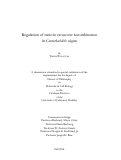 Cover page: Regulation of crossover recombination in Caenorhabditis elegans