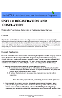 Cover page: Unit 11: Registration and Conflation