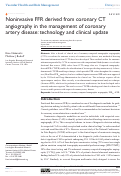 Cover page: Noninvasive FFR derived from coronary CT angiography in the management of coronary artery disease: technology and clinical update