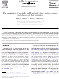 Cover page: The recognition of partially visible natural objects in the presence and absence of their occluders