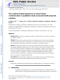 Cover page: The surgical resident experience in serious illness communication: A qualitative needs assessment with proposed solutions