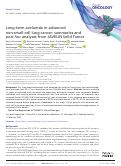 Cover page: Long-term avelumab in advanced non-small-cell lung cancer: summaries and post hoc analyses from JAVELIN Solid Tumor