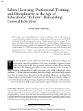 Cover page: Liberal Learning, Professional Training, and Disciplinarity in the Age of Educational "Reform": Remodeling General Education