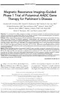 Cover page: Magnetic resonance imaging–guided phase 1 trial of putaminal AADC gene therapy for Parkinson's disease