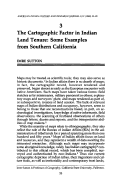 Cover page: The Cartographic Factor in Indian Land Tenure: Some Examples from Southern California