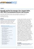 Cover page: Drought and the Sacramento-San Joaquin Delta, 2012–2016: Environmental Review and Lessons