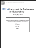 Cover page: Lifecycle emission impacts of subsidies for energy efficiency: Evidence from Cash‐for‐Clunkers