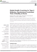 Cover page: Digital Health Coaching for Type 2 Diabetes: Randomized Controlled Trial of Healthy at Home.