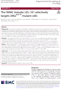Cover page: The SMAC mimetic LCL-161 selectively targets JAK2V617F mutant cells