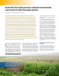Cover page: Inconsistent food safety pressures complicate environmental conservation for California produce growers