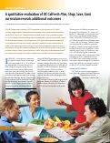 Cover page: A qualitative evaluation of UC CalFresh Plan, Shop, Save, Cook curriculum reveals additional outcomes
