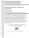 Cover page: Pulling Back the Curtain on College-Level Literacy Skills